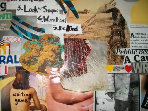 I find this portion of my vision board to be very mysterious. 