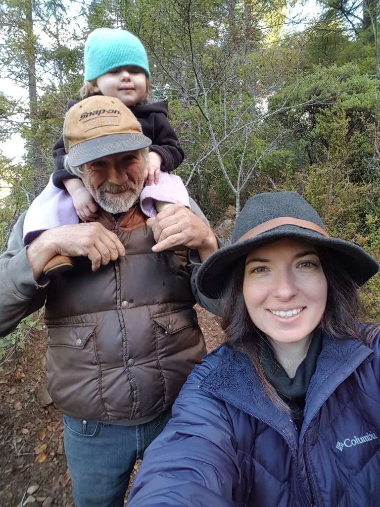 Three generations in Rock Creek, California. 